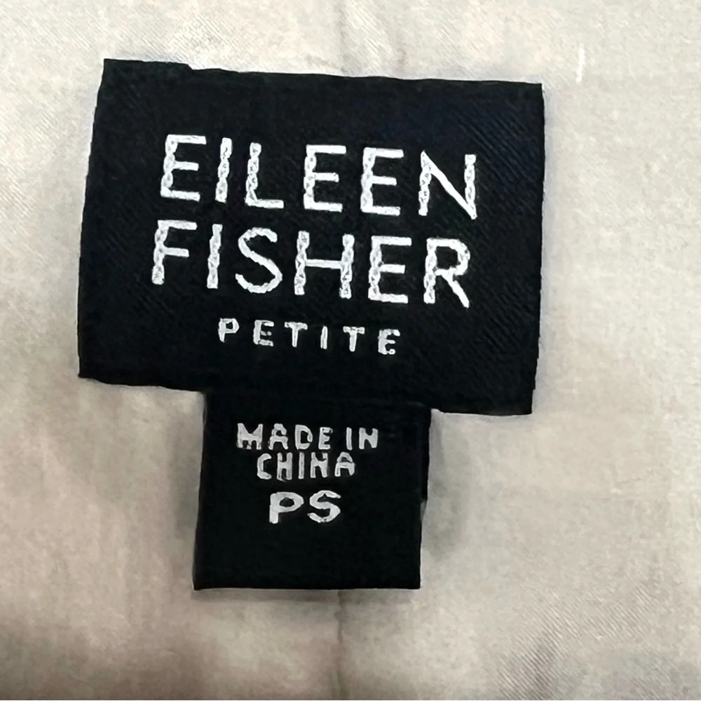Eileen Fisher Petites Silk Champagne Textured Jacket Women’s Petite Small